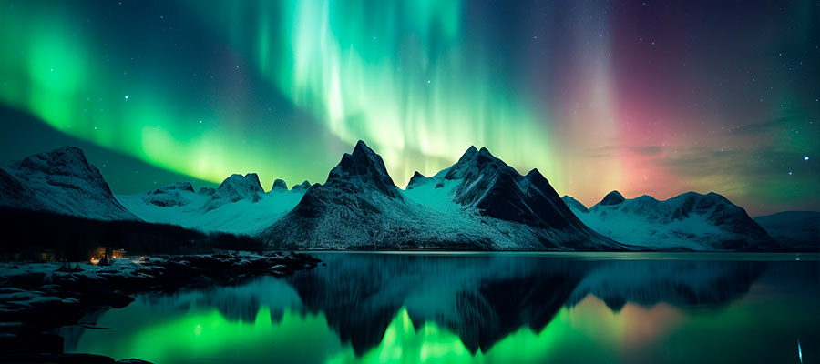 Aurora boreal de Finlandia. 